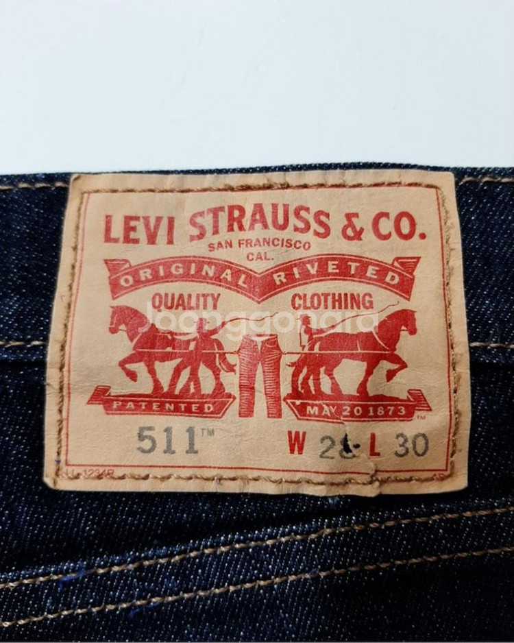 28)리바이스 511 진청 데님 스판 일자청바지--2