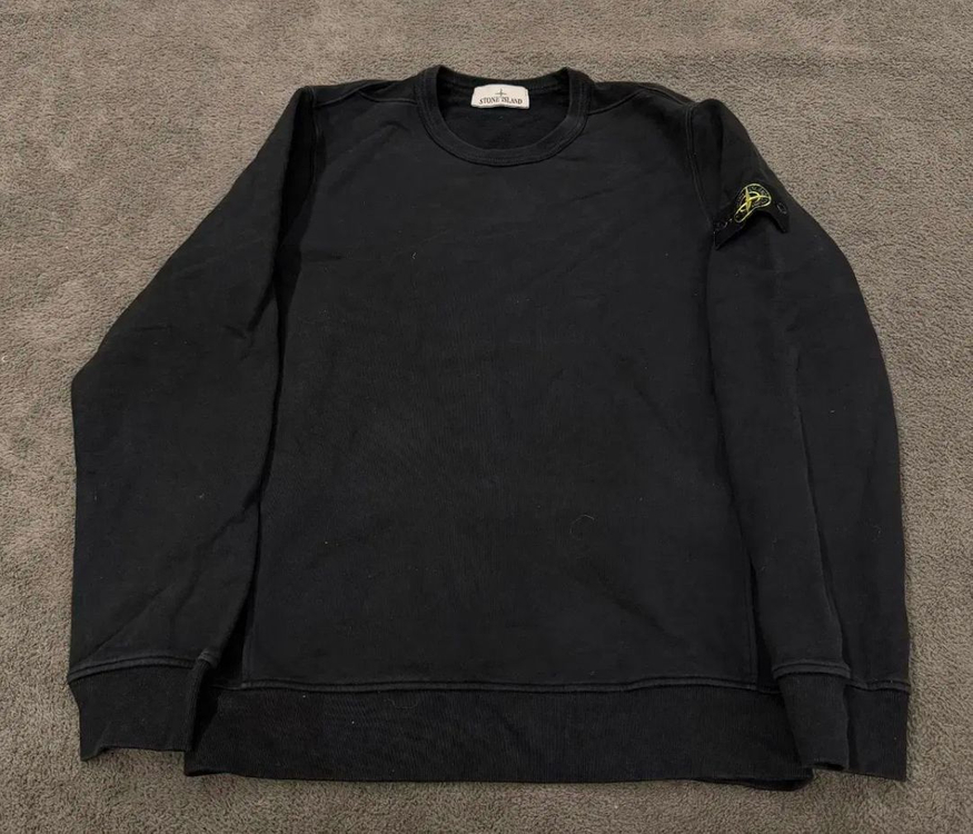 [M]23FW 스톤아일랜드 크루넥 블랙 맨투맨--1