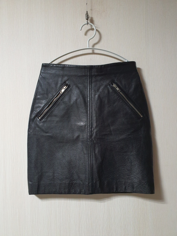 마쥬 maje 가죽 스커트 55 사이즈 정품 사이즈 38 총장 44--2