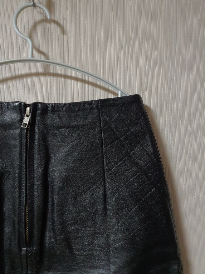 마쥬 maje 가죽 스커트 55 사이즈 정품 사이즈 38 총장 44--9