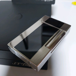 [새상품] 듀퐁라이터 라인2 쌍불 ca16380 블랙 래커 팔라듐 백금 듀퐁라이타