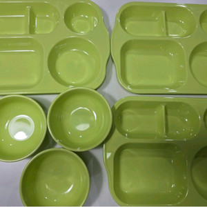 로야 805 유아식판 세트 연두색