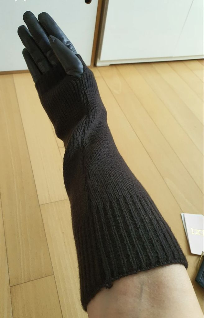 델레쿠니 양가죽 여성장갑+워머--5