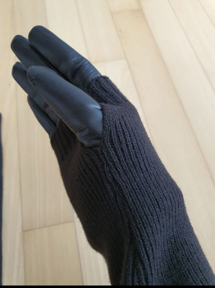 델레쿠니 양가죽 여성장갑+워머--6