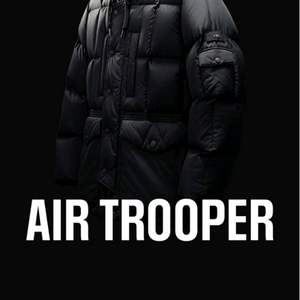 (새상품)시리즈 에어트루퍼 구스다운 패딩 차콜