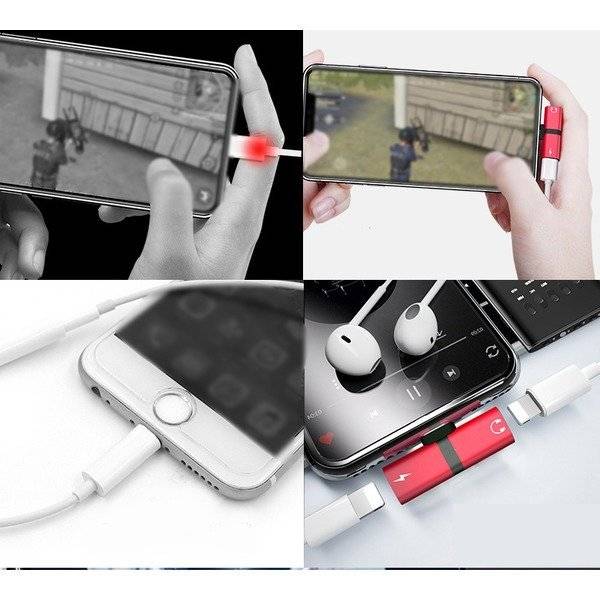 새 빨강색 차량용 8핀 T 듀얼 젠더 충전기 동시 고속 이미지