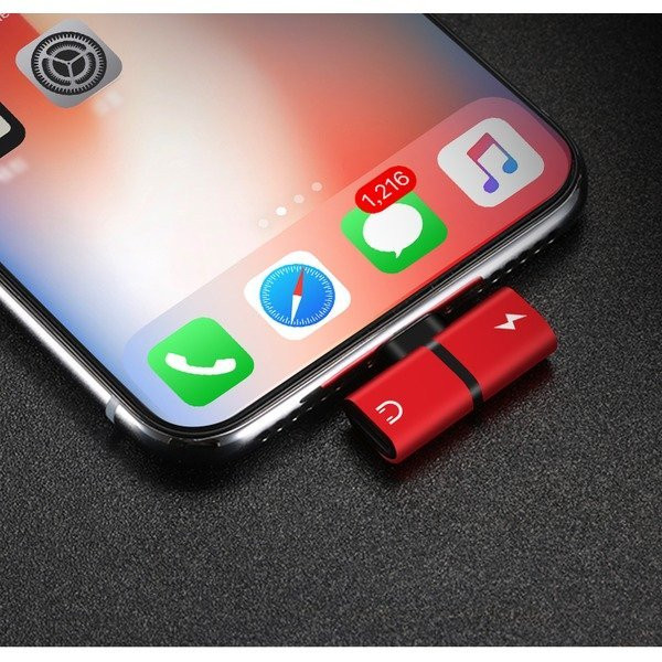 새 빨강색 차량용 8핀 T 듀얼 젠더 충전기 동시 고속 이미지