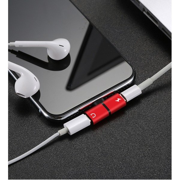 새 빨강색 차량용 8핀 T 듀얼 젠더 충전기 동시 고속 이미지