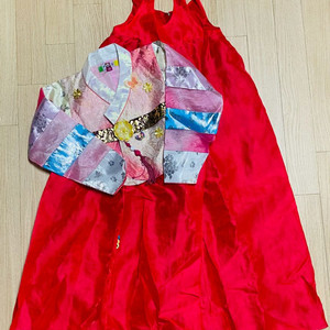 여아 한복 11호 깡깡속치마 머리띠등 세트판매