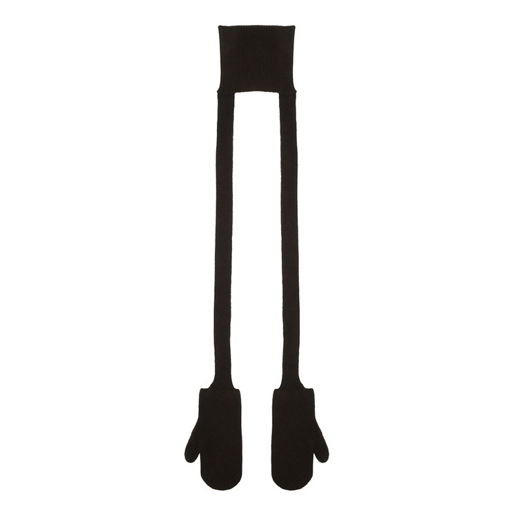 새상품 보테가베네타 울 캐시미어 장갑 넥워머 장갑 다크 브라운 컬러--0