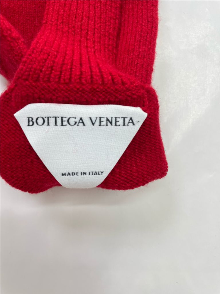 새상품 보테가베네타 울 캐시미어 장갑 넥워머 장갑 레드 컬러--6