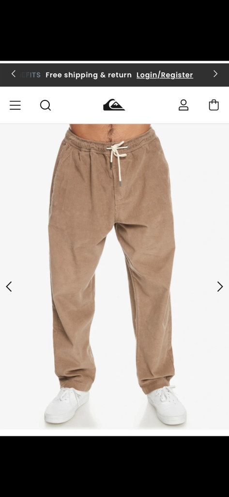 퀵 실버 코듀로이 밴딩 팬츠M(31~33--1