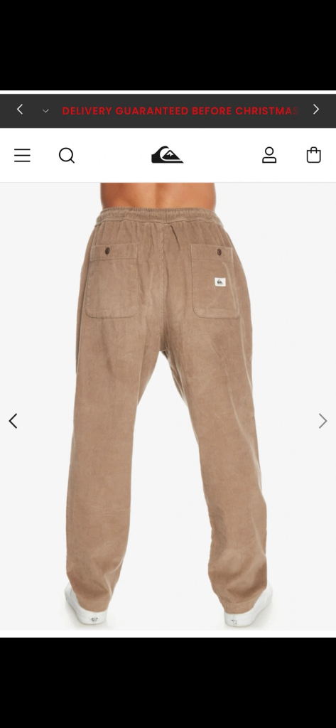 퀵 실버 코듀로이 밴딩 팬츠M(31~33--2