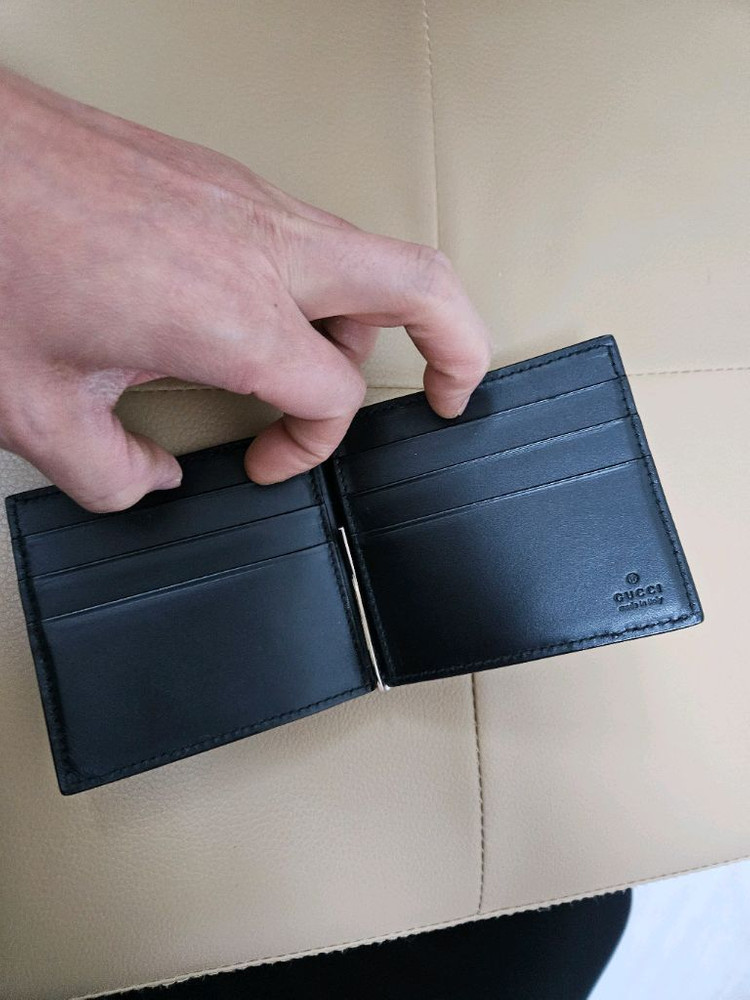 구찌 GG 패턴 남성 머니클립 지갑 이미지