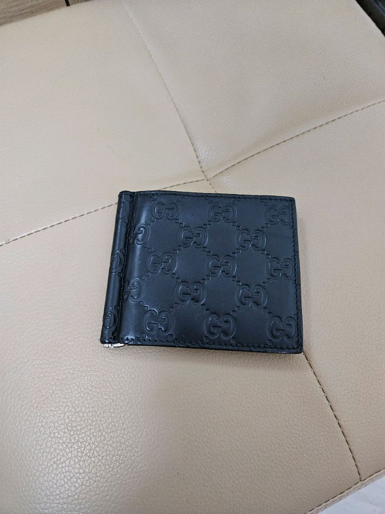 구찌 GG 패턴 남성 머니클립 지갑 이미지