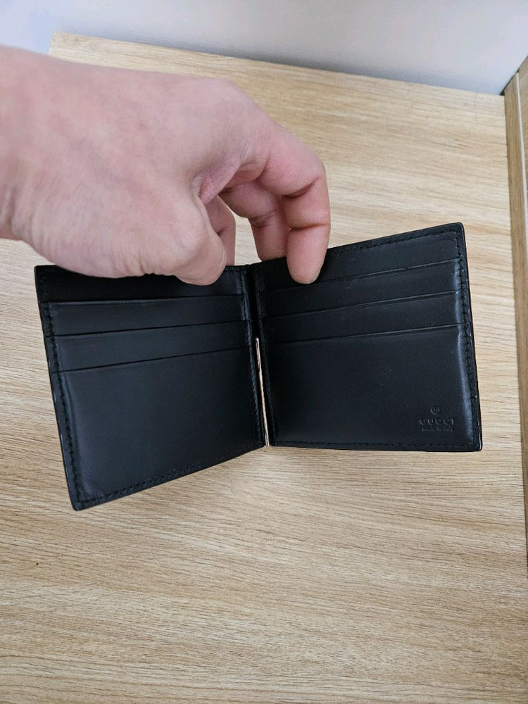 구찌 GG 패턴 남성 머니클립 지갑 이미지