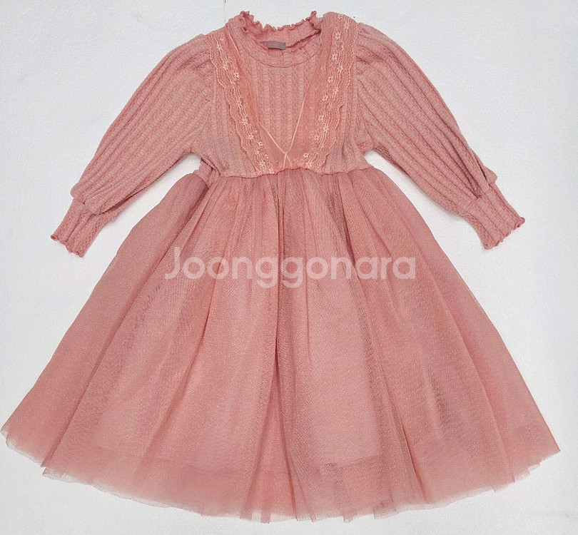 여아 드레스/플라워 패턴 한복 세트--5