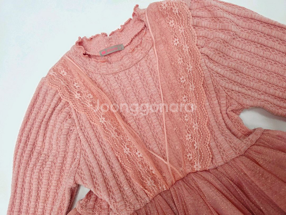 여아 드레스/플라워 패턴 한복 세트--6