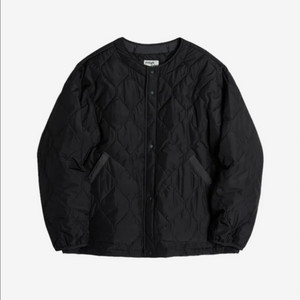 [3] 러프사이드 퀼팅 가디건 블랙