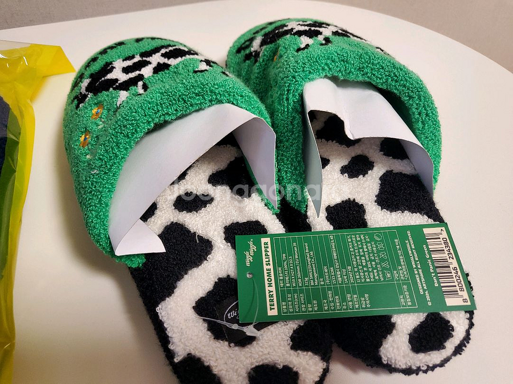 위글위글 테리 홈 슬리퍼 새상품--1
