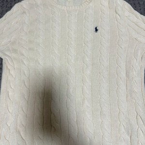 폴로 케이블니트 아이보리 폴로 니트