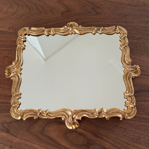 엔틱 antique 골드 프레임 거울 겸 소품받침 트레이