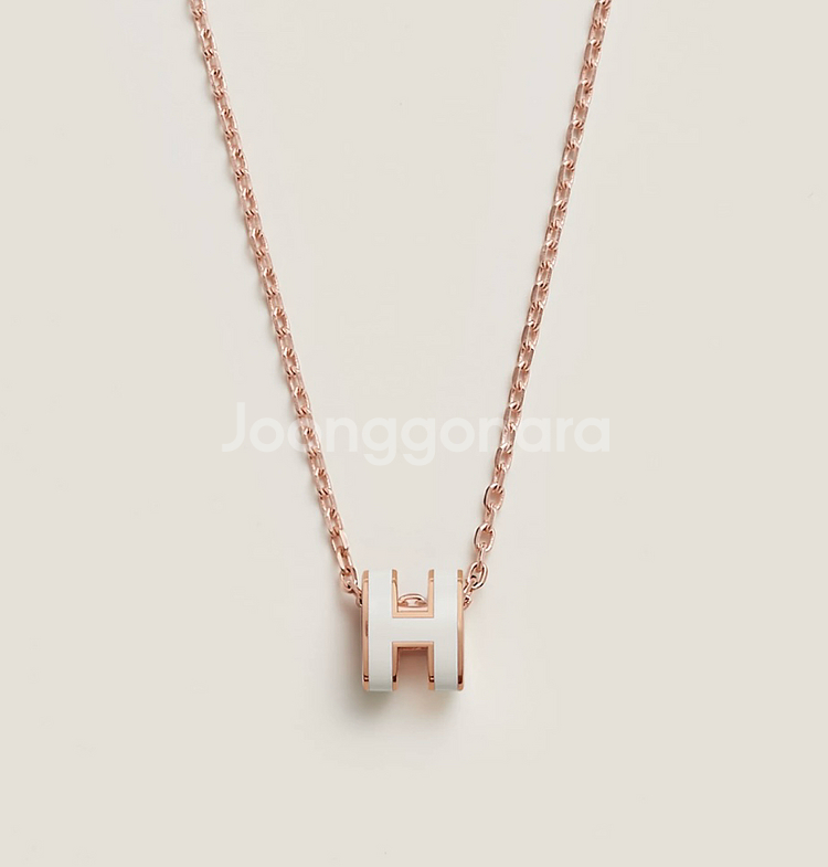 에르메스 팝아슈미니 목걸이 블랑로골--1