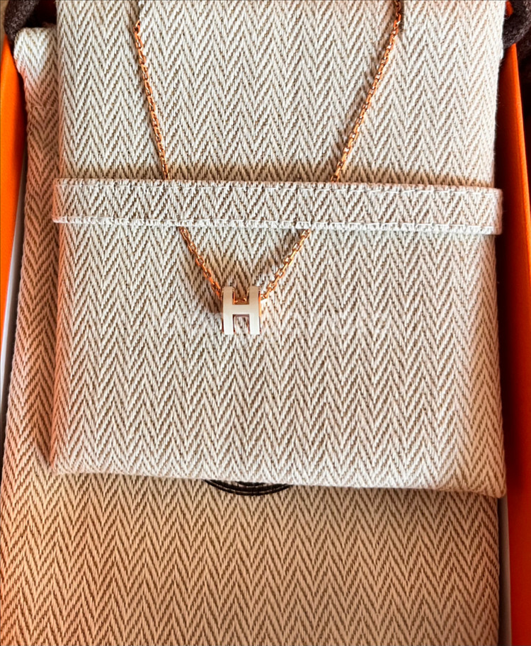 에르메스 팝아슈미니 목걸이 블랑로골--3