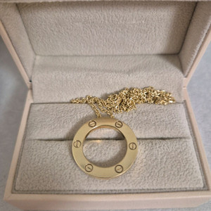 14k 옐로우골드 러브목걸이 3돈