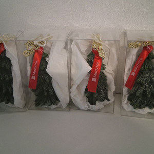 크리스마스 트리 향초 4개/방향용 오브제캔들