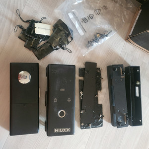 HiLOCK 디지털 도어락 HG01SP-V1.9 스마트 블랙 유리문 사무실 열쇠 카드키 포함