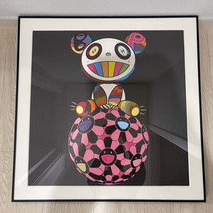 무라카미 다카시 x 블랙핑크 판다카시 에디션 블랙 판화 이미지