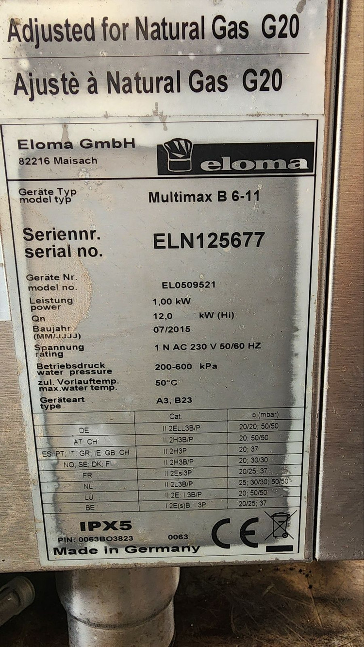 엘로마 MB6-11 컨백션오븐 6단 도시가스 업소용 오븐--3