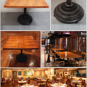 힐튼 이탈리아레스토랑에서 나온 무쇠다리 원목 다량