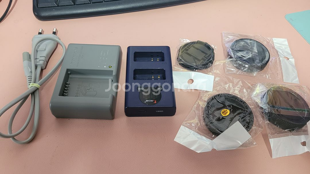 올림푸스 BCN-1 정품 배터리 충전기 + Arche 듀얼 충전기--1