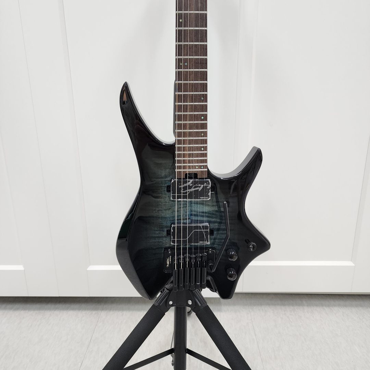 헥스 헤드리드 일렉기타 N700 트렌스 블루 버스트--2