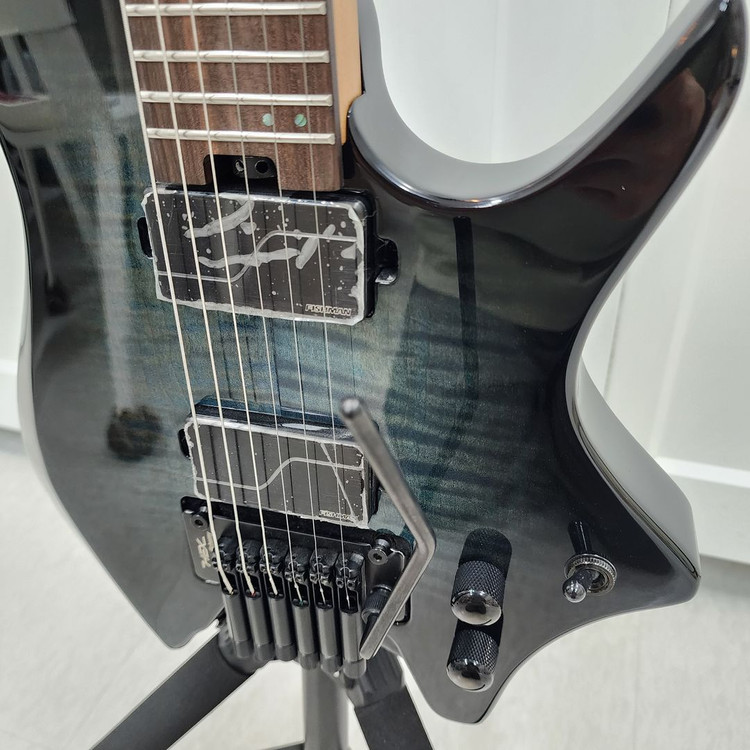 헥스 헤드리드 일렉기타 N700 트렌스 블루 버스트--4