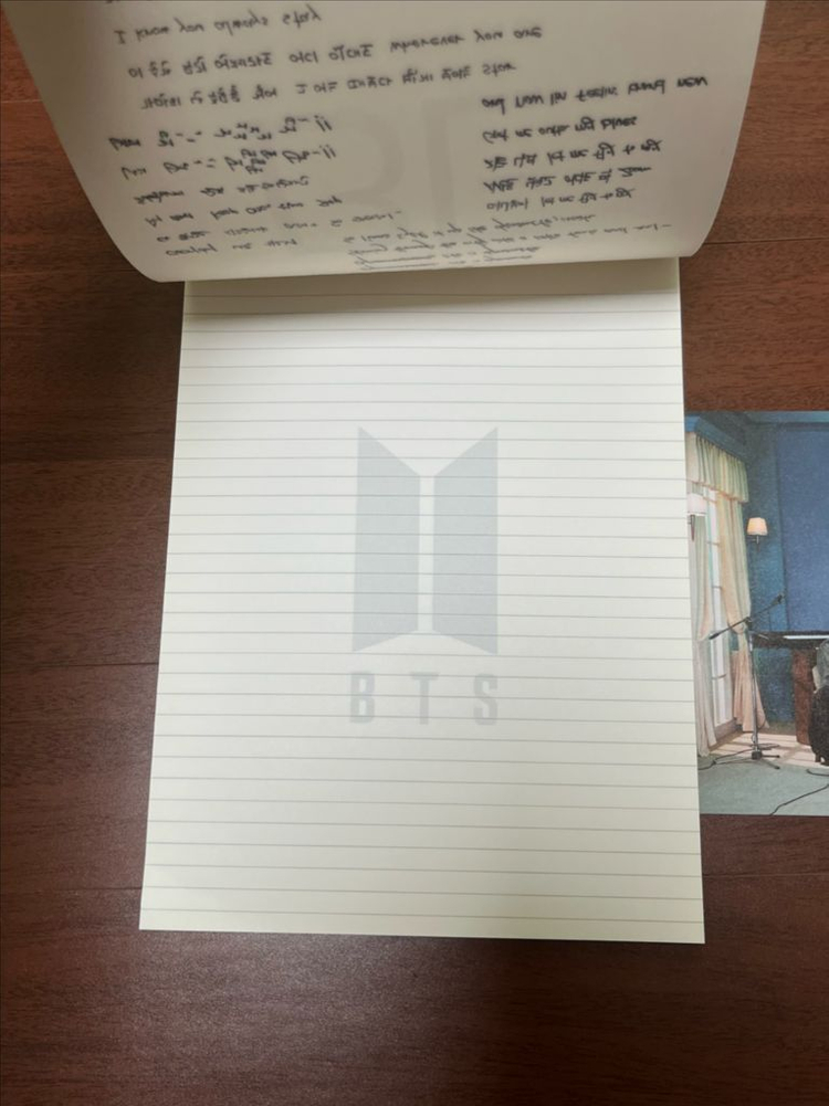 방탄 BE 앨범 예약판매 특전 노트&엽서--2