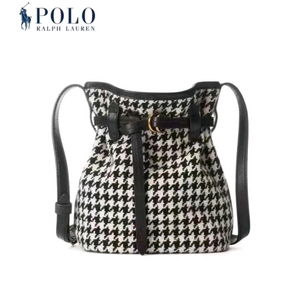(택달린새제품)폴로 랄프로렌 하운드투스 벨포트 울 버킷백 가방 크로스백