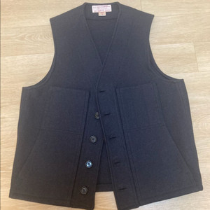 필슨 매키노 울 100% 조끼 36 네이비