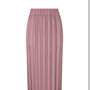 25년 10월 미 이세이미야케 스웨이드 플리츠 스커트 스모키핑크