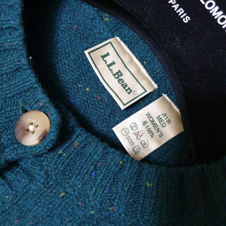 L.L BEAN 엘엘빈 빈티지 보카시울 케이블니트 가디건 M--6