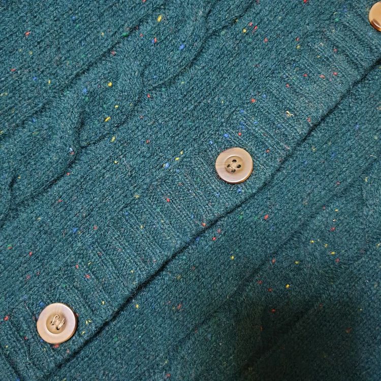 L.L BEAN 엘엘빈 빈티지 보카시울 케이블니트 가디건 M--7