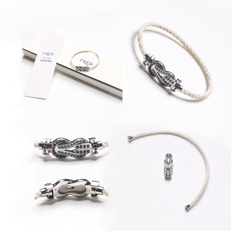 프레드 샹스 인피니 화이트골드 블루사파이어&토파즈 미디엄 풀파베 이미지