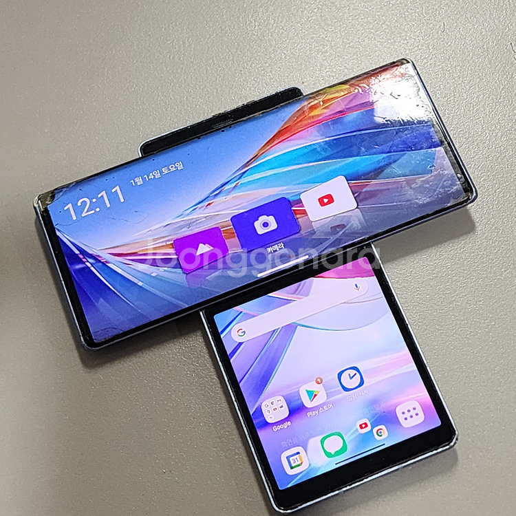 *8만* LG 윙 실버 128기가 기능정상 가성비 파손폰 판매합니다--3