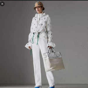 버버리 코발트 블루 코튼 팬츠