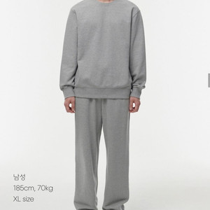 [새상품] 무신사스탠다드 스웨트셔츠 멜라지 그레이 M