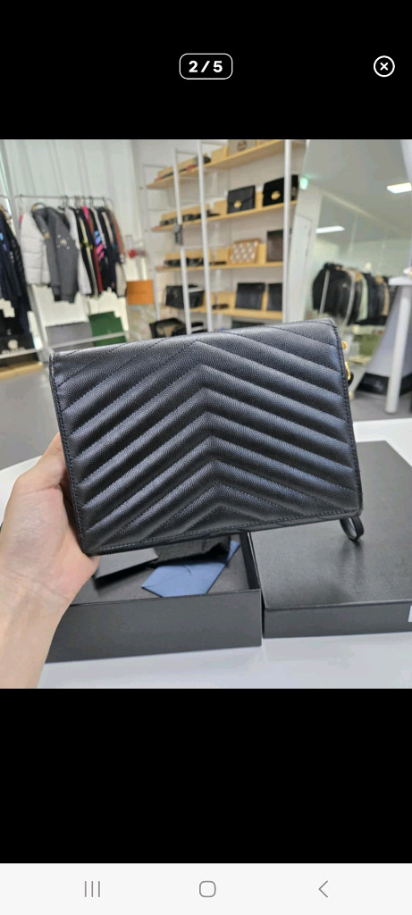 [A급컨디션] 입생로랑 엔벨로프 플랩 클러치백--1