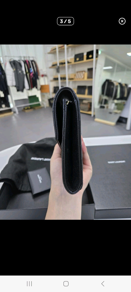 [A급컨디션] 입생로랑 엔벨로프 플랩 클러치백--3