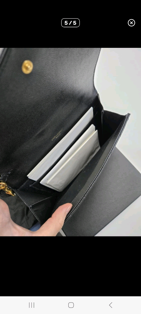 [A급컨디션] 입생로랑 엔벨로프 플랩 클러치백--5